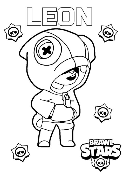 dessin brawl stars leon|Coloriage Leon Brawl Stars. Dessin à imprimer